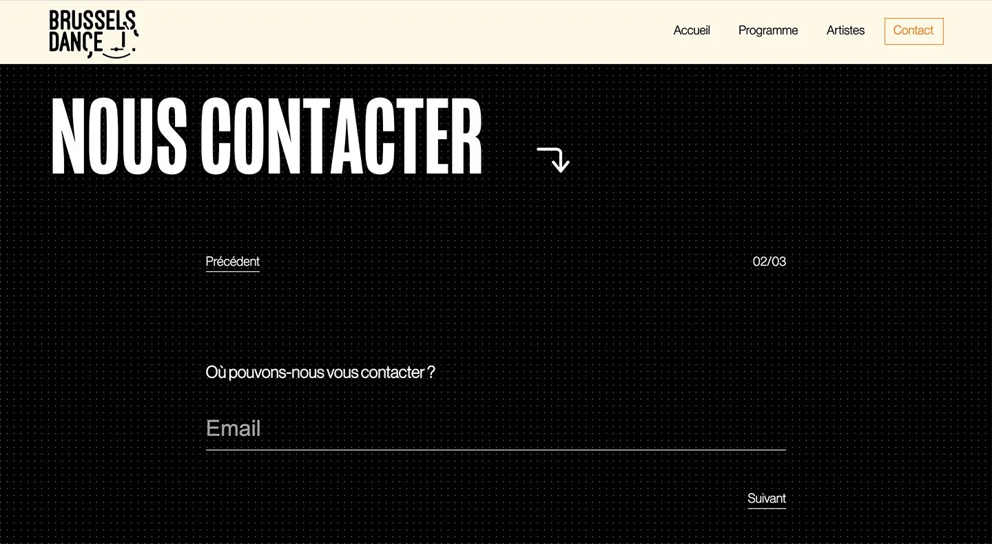 contact page